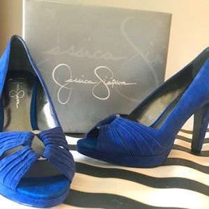 Jessica Simpson Peep Toe Suede Heels